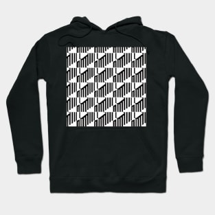 Bold Geometric Pattern in Black and White Hoodie